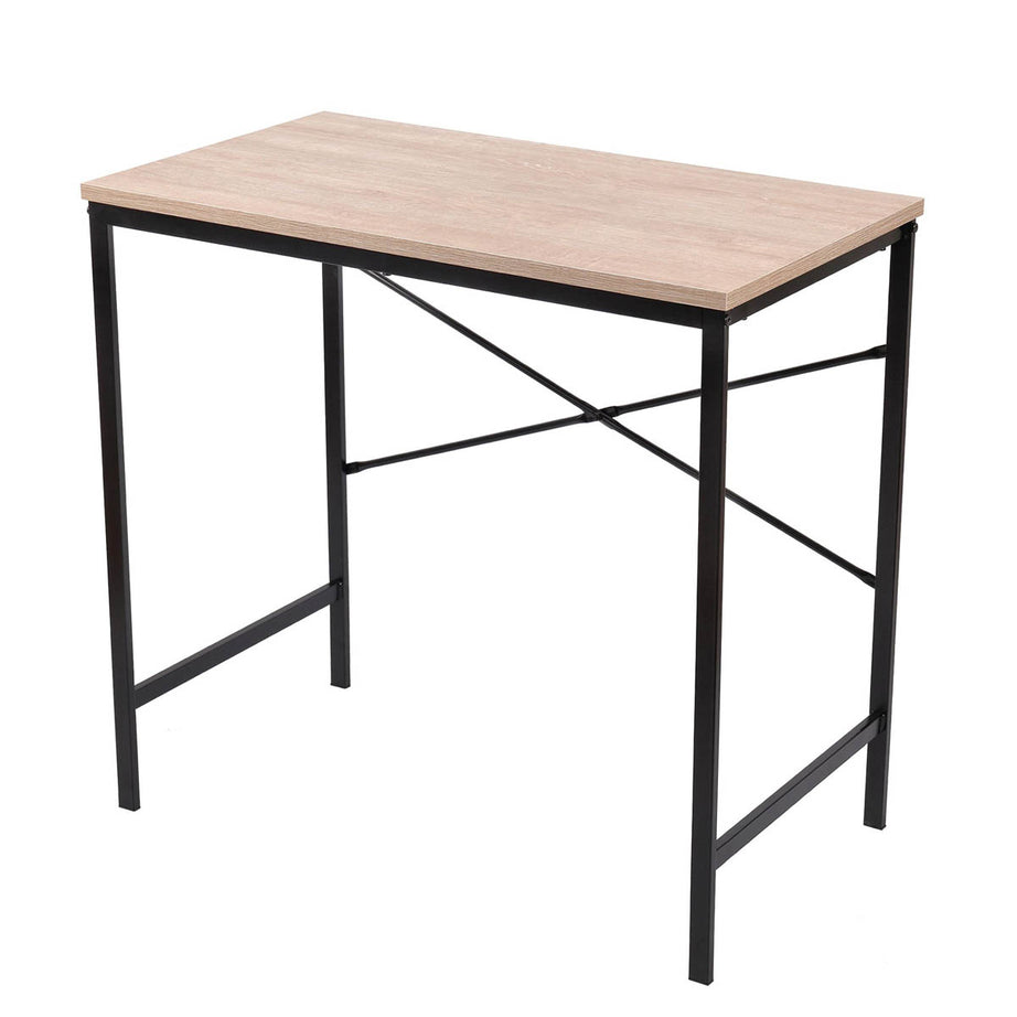 Home Office Desk Matt Oak Effect Industrial Compact Durable (H)750(W)800(D)450mm - Image 1