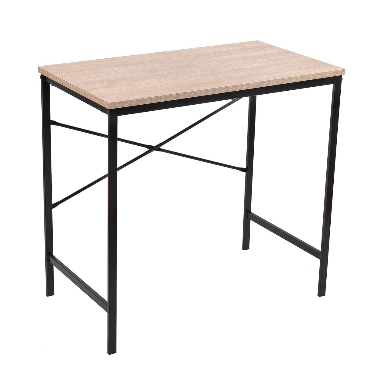 Home Office Desk Matt Oak Effect Industrial Compact Durable (H)750(W)800(D)450mm - Image 3