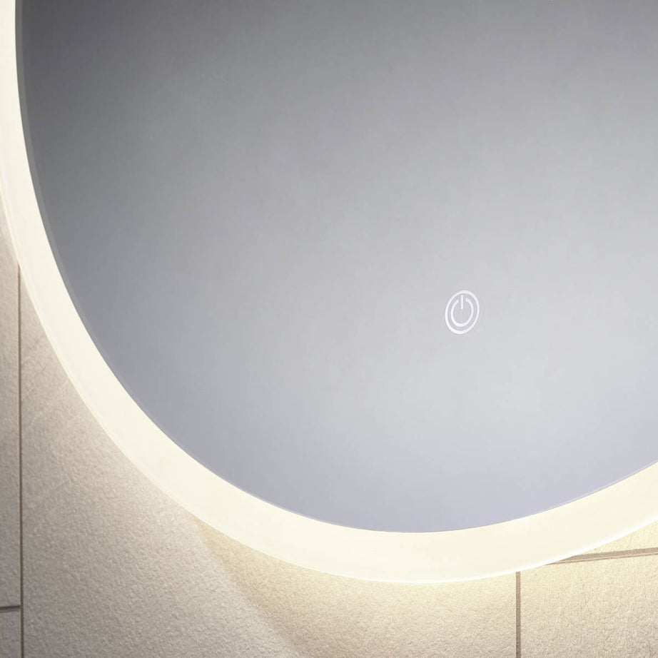 Sensio Bathroom LED Mirror Illuminated Round Wall-Mounted CCT Touch (W)60cm - Image 5