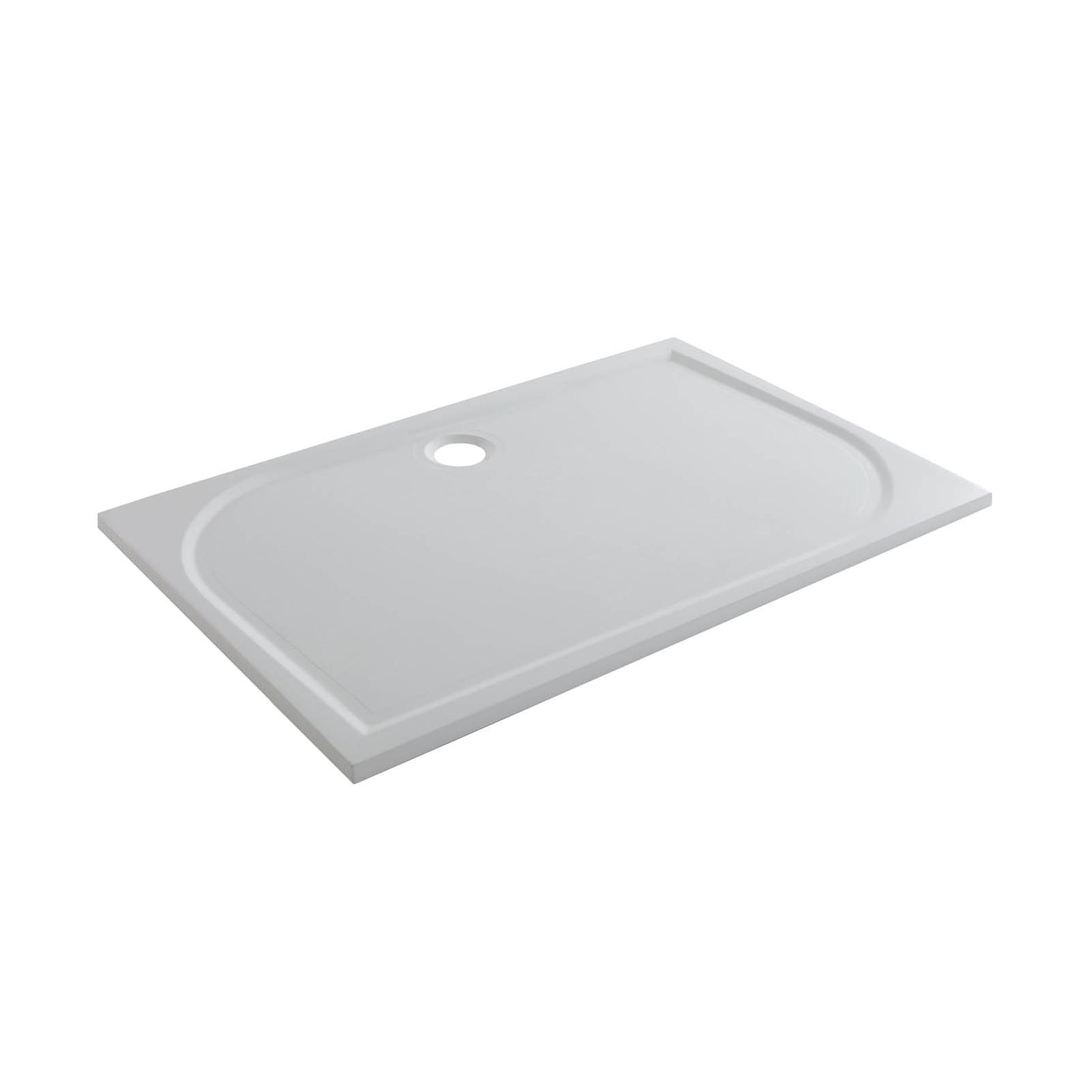 Shower Tray Gloss White Rectangular Reversible Drainer 28mm Bathroom Modern - Image 5