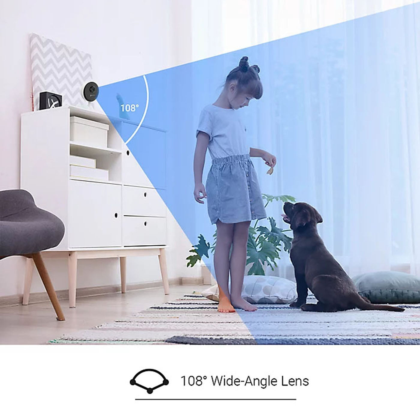 EZVIZ IP Camera 5V Swivel Wired Indoor Smart Wi-Fi Full HD Two Way Talk 1080p - Image 7