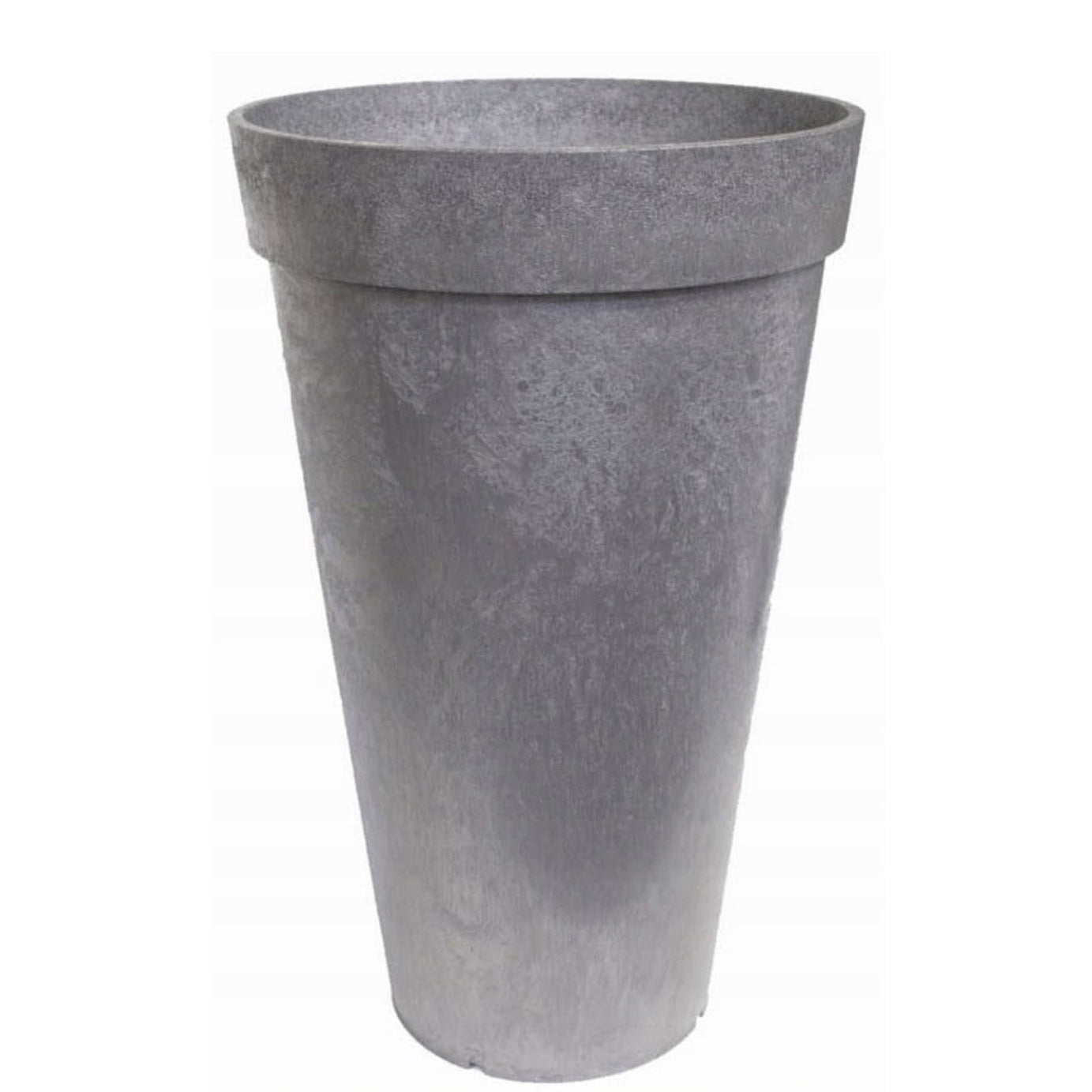Planter Flower Plant Herb Pot Grey 66cm Round Recycled Rubber Indoor Outdoor - Image 1