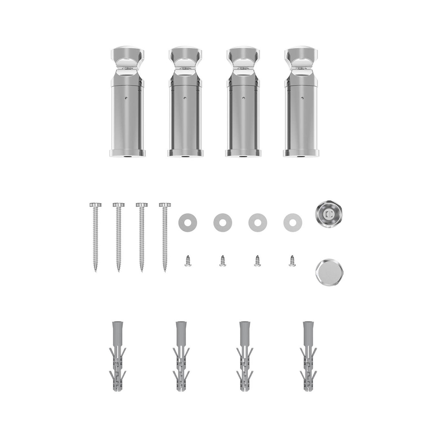 Flomasta Towel Rail Radiator Flat Chrome 1531BTU Vertical Bathroom H160xW45cm - Image 4