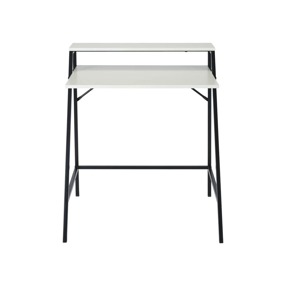 Manera Two Shelf Desk Compact Matt White Home Office (H)840 (W)740 (D)515mm - Image 4
