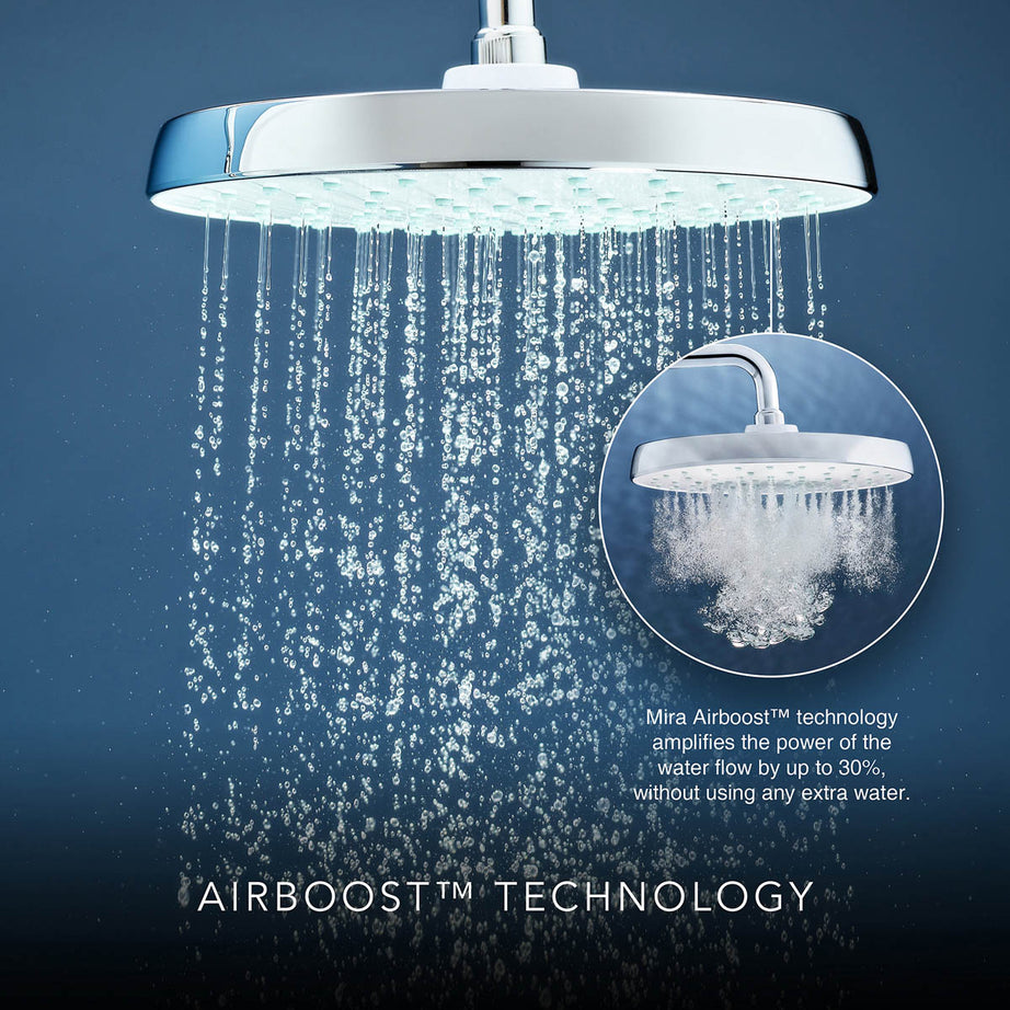 Mira Electric Shower 9kW Gloss White 4 Spray Pattern Round Twin Head Bathroom - Image 8