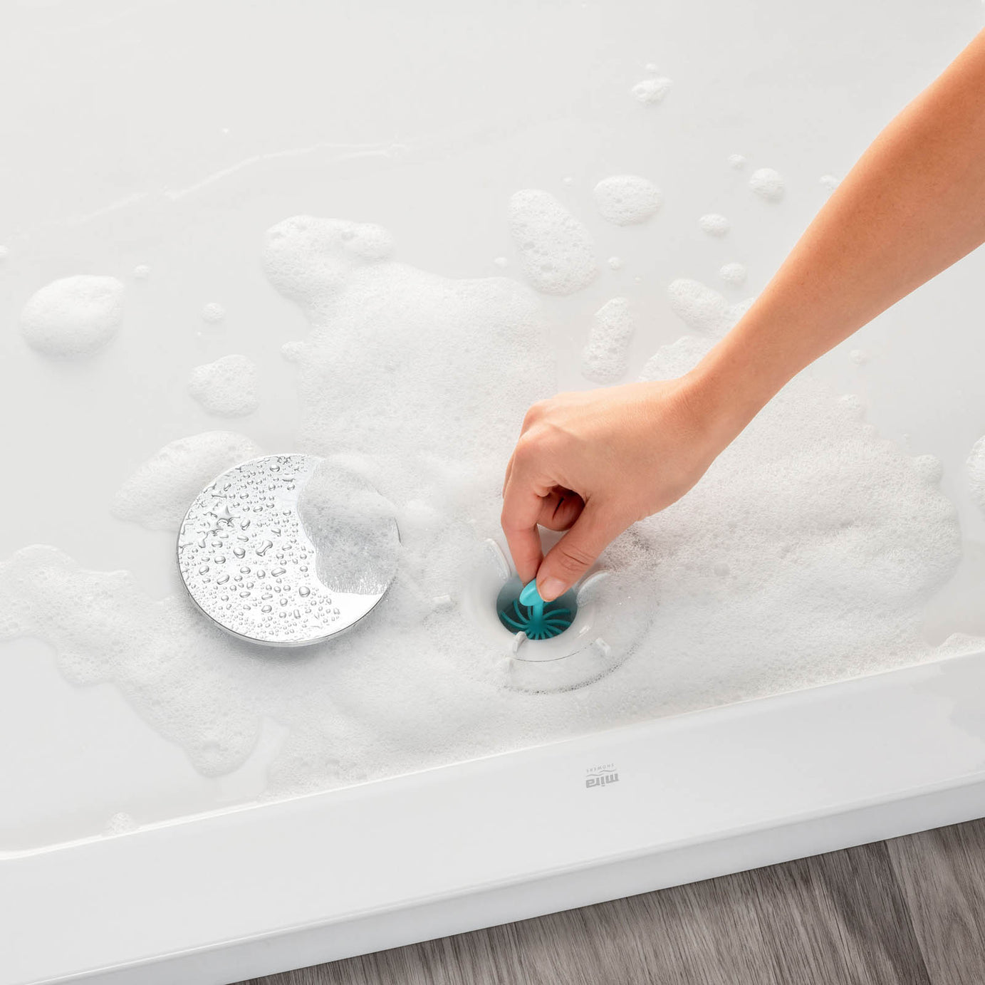 Mira Shower Tray Low Gloss White Quadrant Universal With Waste Bathroom Modern - Image 3