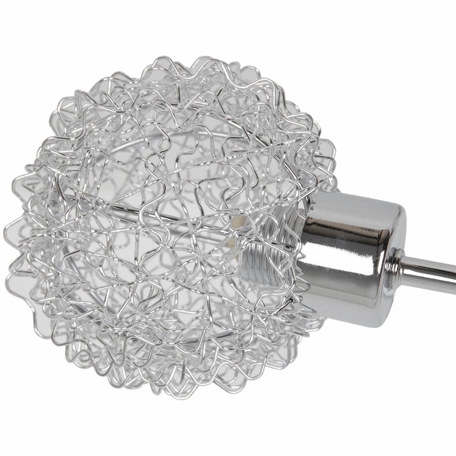 Ceiling Light 5 Lamp LED Chrome Twisted Crystal Decoration Glass Metal Modern - Image 5