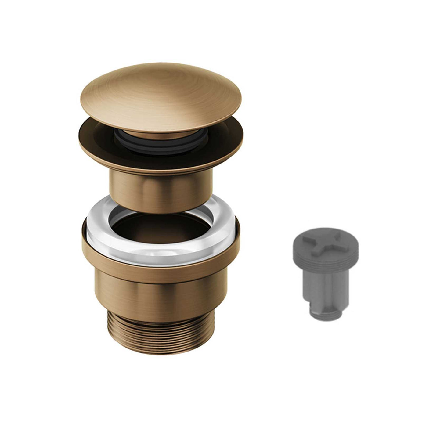 Aquadry Bathroom Basin Tap Mixer Tall Bronze Effect Waste Single Lever Faucet - Image 3