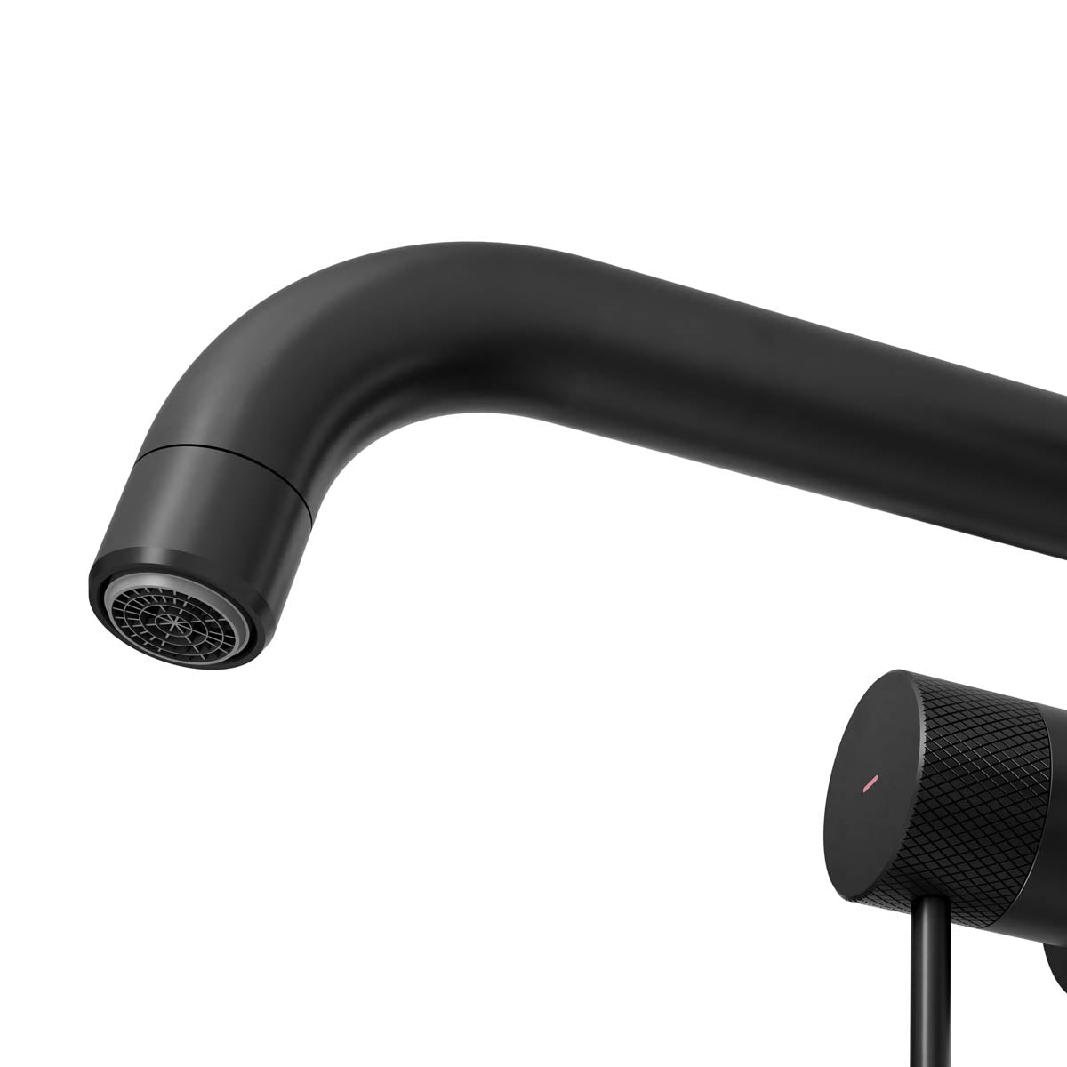 Bathroom Basin Tap Mono Mixer Black Wall Mounted Double Lever Modern Faucet - Image 4