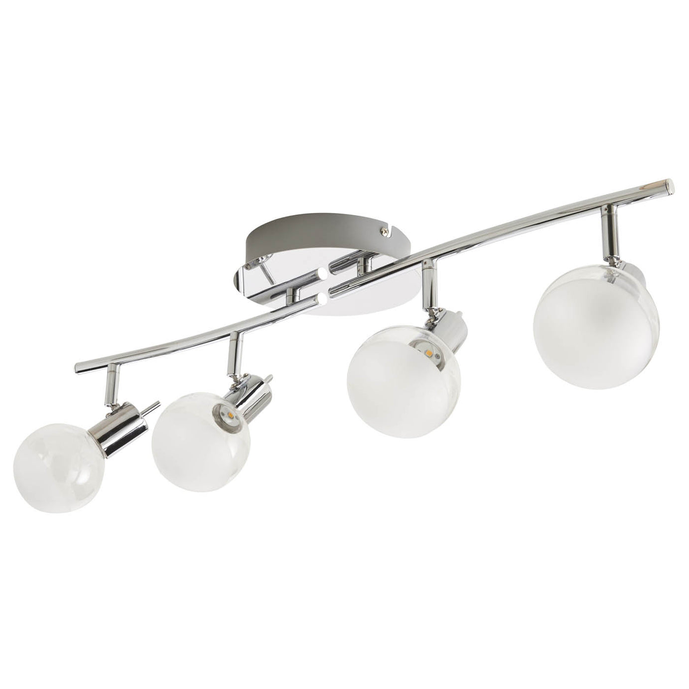 LED Spotlight Bar Ceiling Light 4 Way Chrome Warm White 500lm Kitchen Dining - Image 1