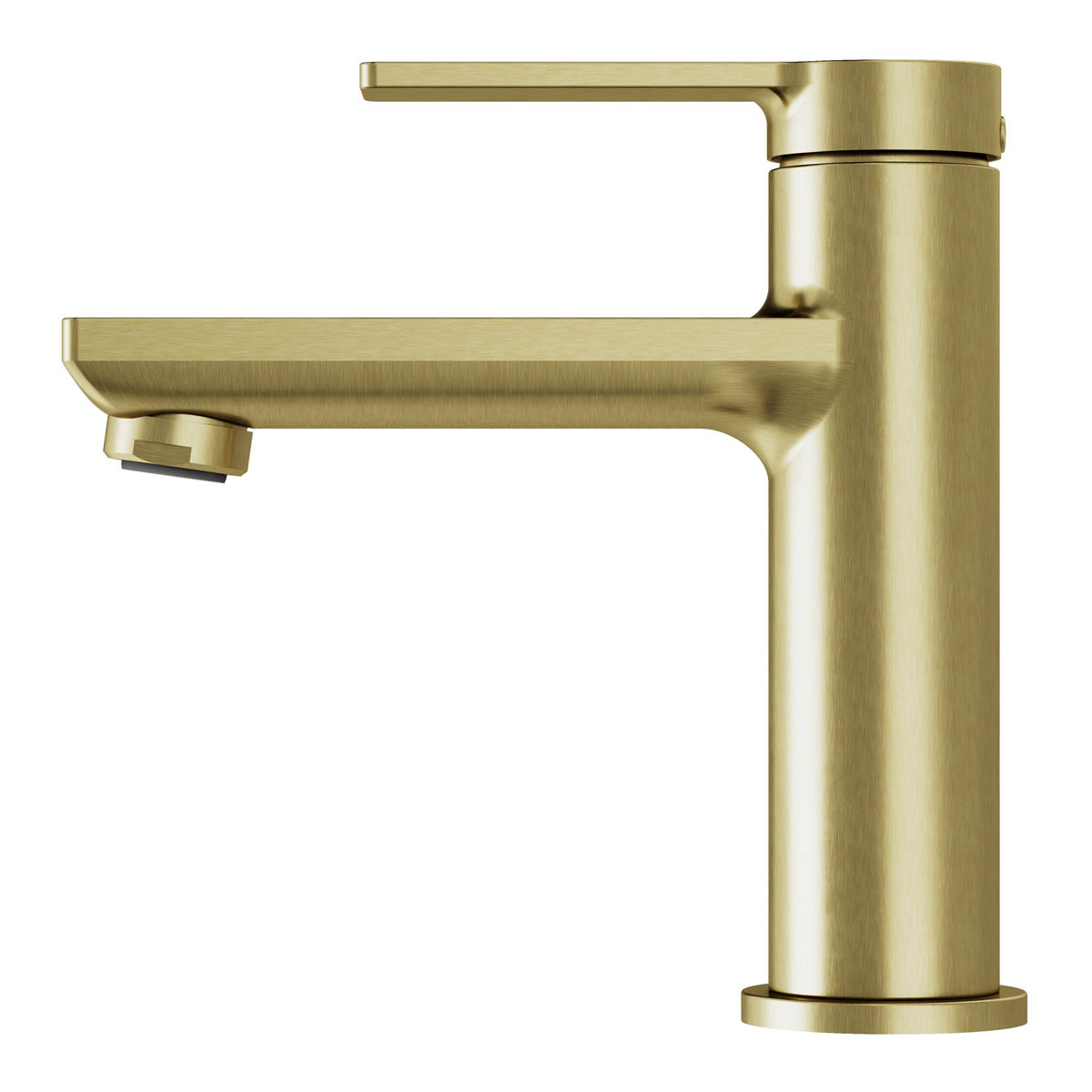 Basin Mixer Tap Medium Brushed Satin Brass Effect Round Durable Rust Resistant - Image 6