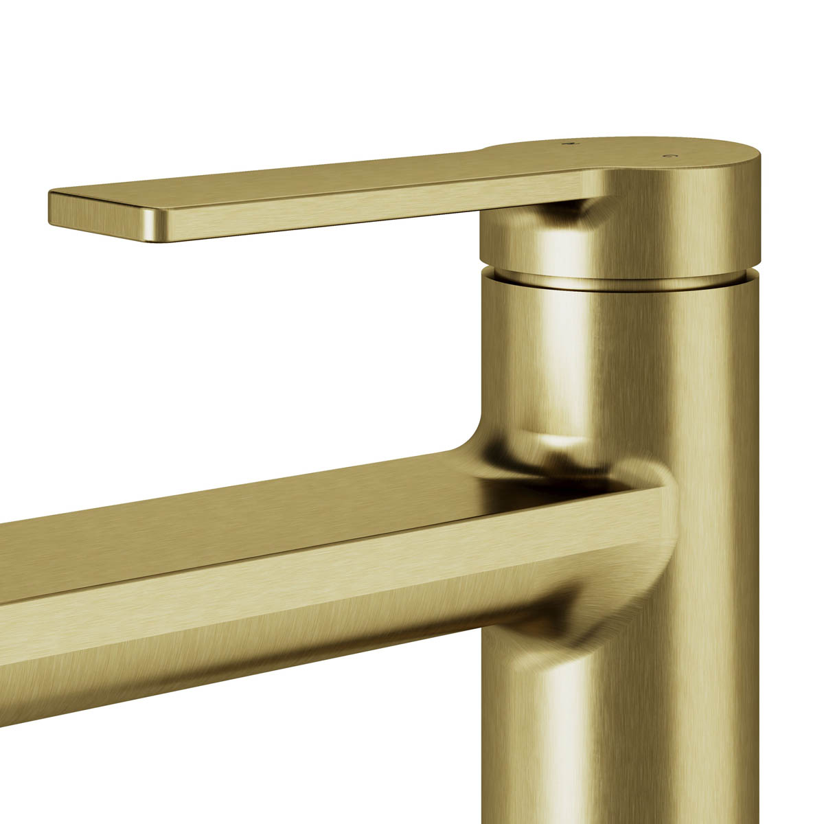 Basin Mixer Tap Medium Brushed Satin Brass Effect Round Durable Rust Resistant - Image 9