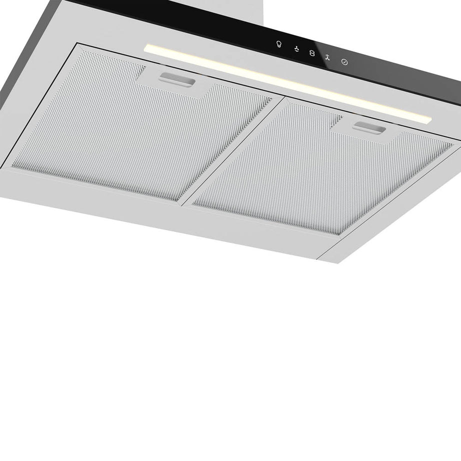 Cooker Hood Chimney Glass Stainless Steel Extractor Fan Timer Kitchen (W)59.8cm - Image 4