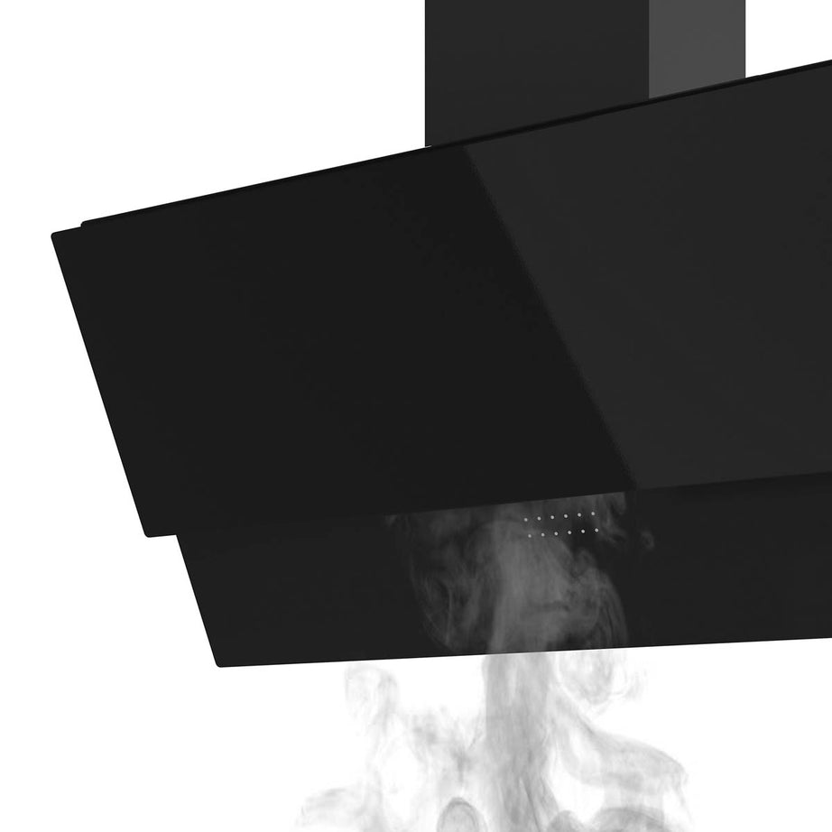 Cooker Hood Angled GHAG90PLAS Black Steel Glass Extractor Fan (W)89.8cm - Image 5