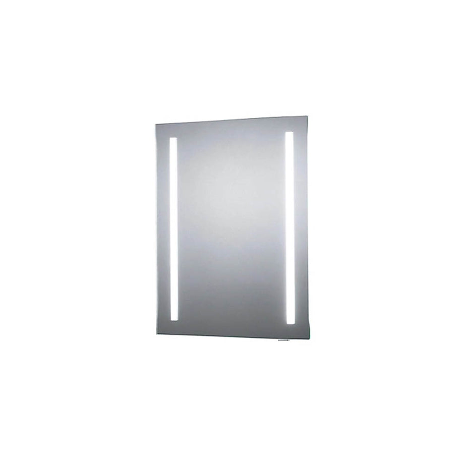 Bathroom Mirror Illuminated Rectangular Frameless Battery Operated H650 W500mm - Image 1