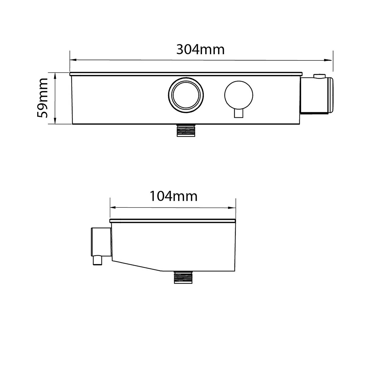 Triton Thermostatic Mixer Shower Dual Head Matt Black Brushed Steel Square - Image 3