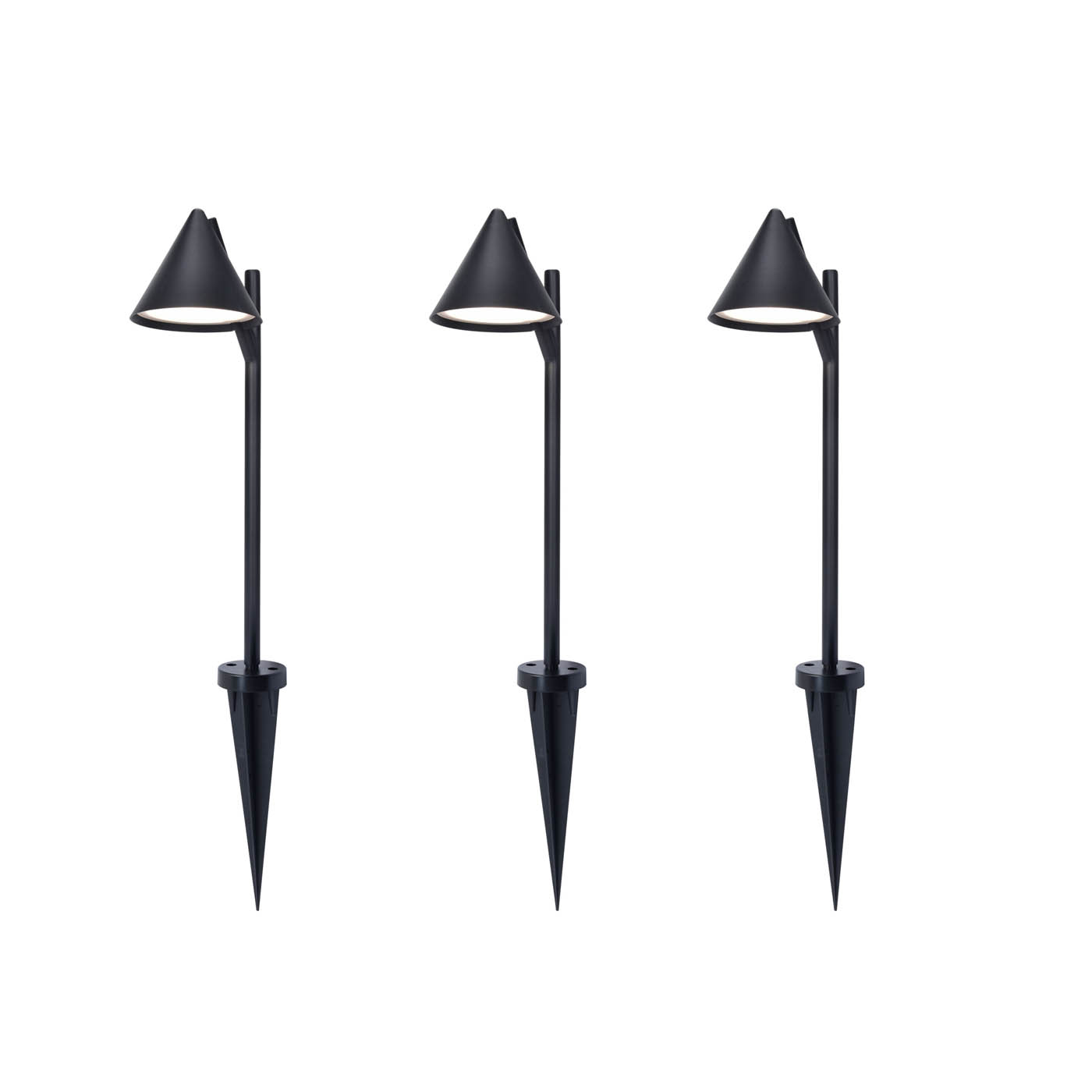 LED Outdoor Stake Light Matt Black Garden Patio Torches (D)120mm Pack of 3 - Image 3