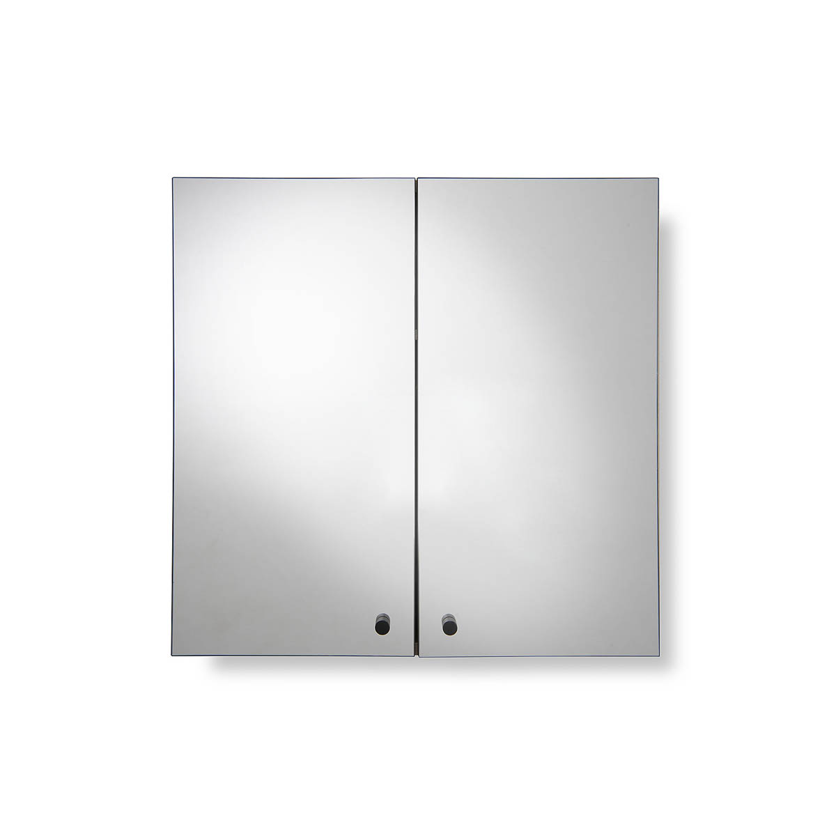 Mirrored Bathroom Cabinets Wall Mounted  Double Door Matt Brown 60x60x18 - Image 5