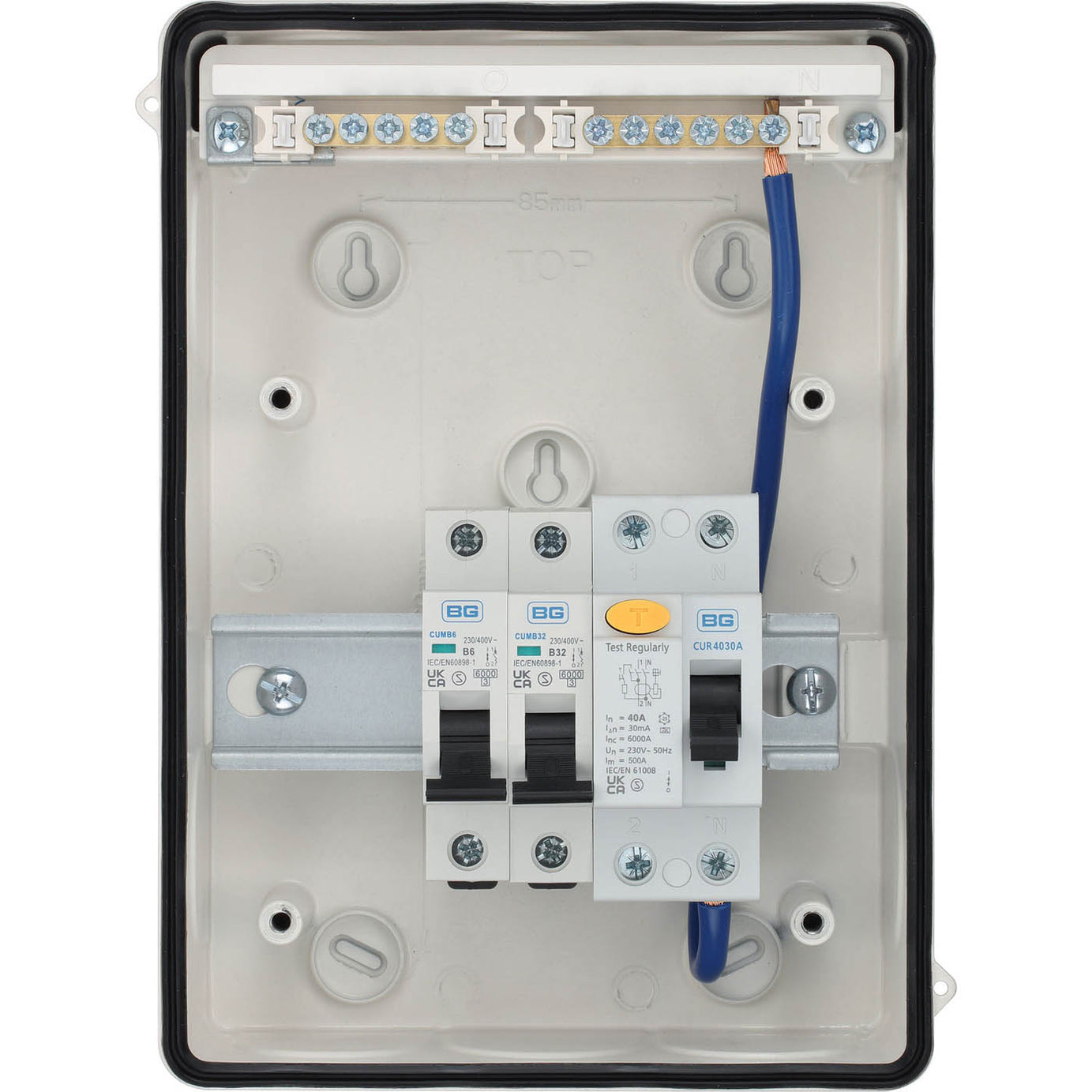 BG 3-way Garage Consumer unit with 40A mains switch - Image 5