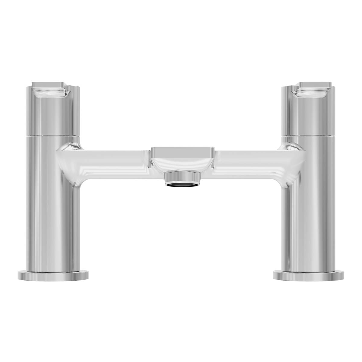 Bath Filler Tap Mixer Gloss Chrome Double Lever Contemporary Bathroom Faucet - Image 5