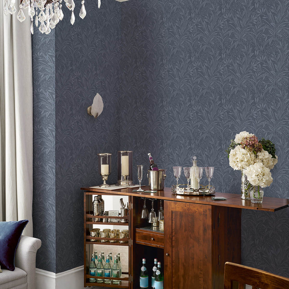 Laura Ashley Wallpaper Matt Barley Leaf Dusky Seaspray Smooth Washable 5.2m² - Image 4