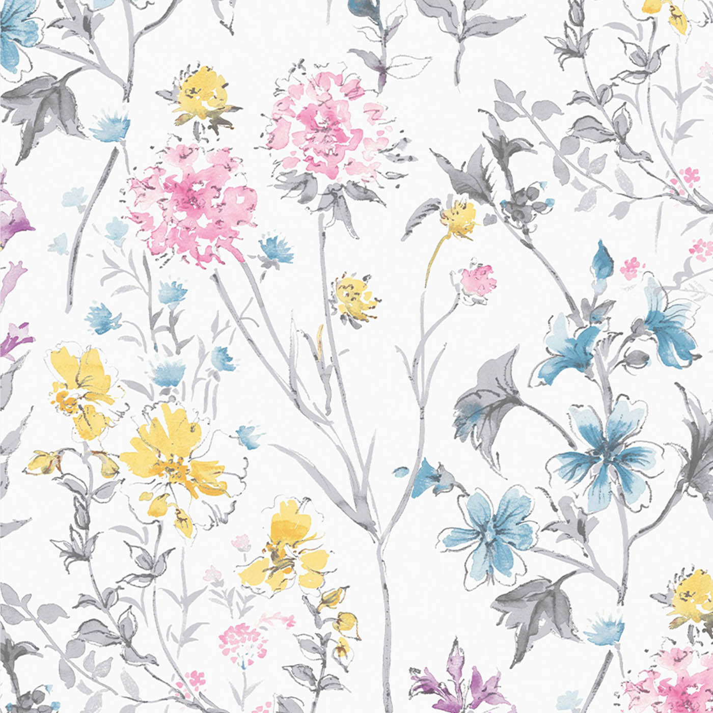 Laura Ashley Wallpaper Abstract Multicolour Wild Meadow Smooth Washable 5.2m² - Image 6