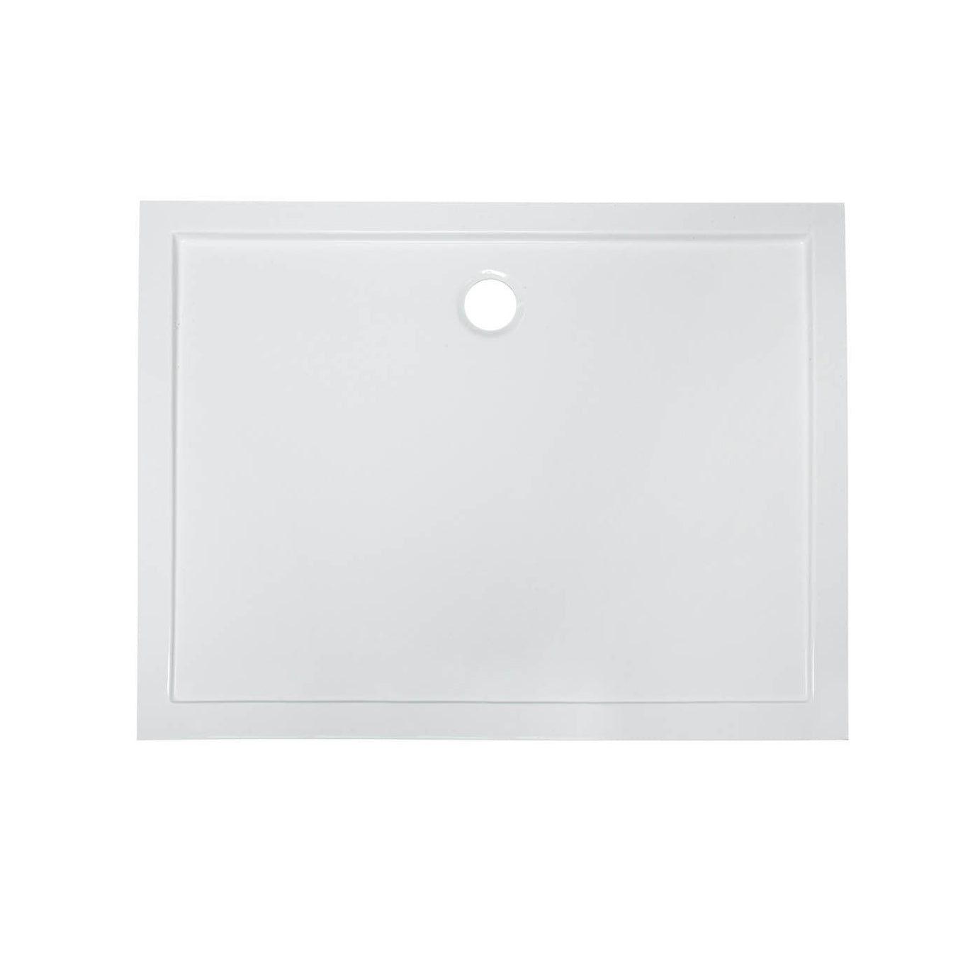 GoodHome Vorma Gloss White Rectangular Centre drain Shower tray (L)800mm (W)1200mm (H) 40mm - Image 3