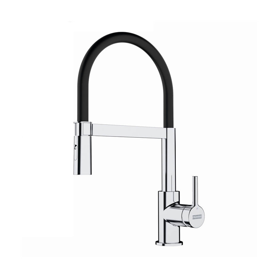 Kitchen Mixer Tap Chrome Single Lever Pull Out Modern Ceramic Cartridge Faucet - Image 1