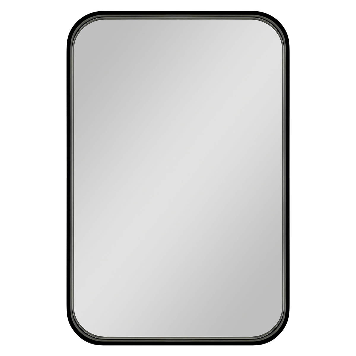Bathroom Mirror Tisa Black Rectangular Aluminium Frame Modern (H)60cm (W)40cm - Image 3