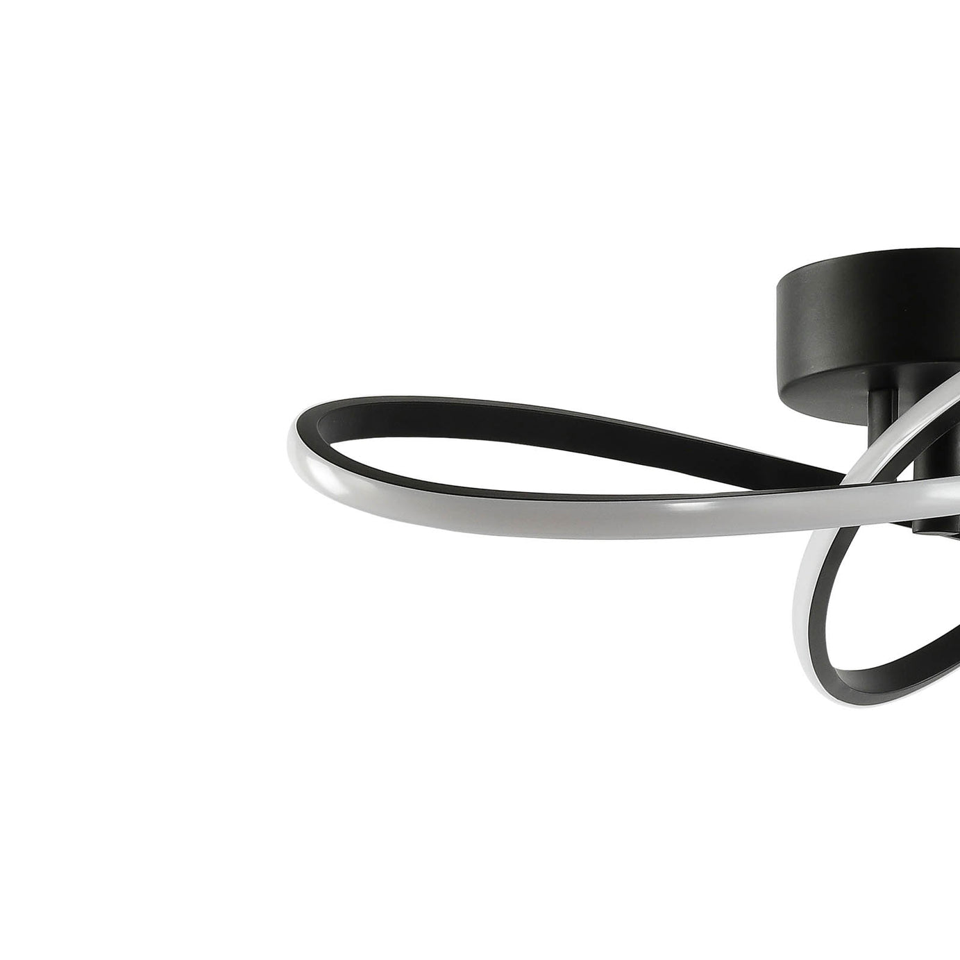 LED Ceiling Light Matt Black Warm White Chandelier Modern Bedroom Living Room - Image 4