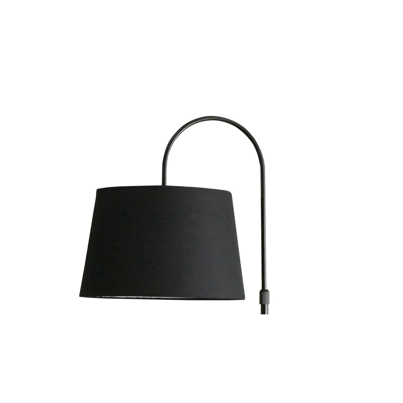 LED Floor Lamp With Table Matt Black Natural Modern Adjustable Height (H)169cm - Image 4