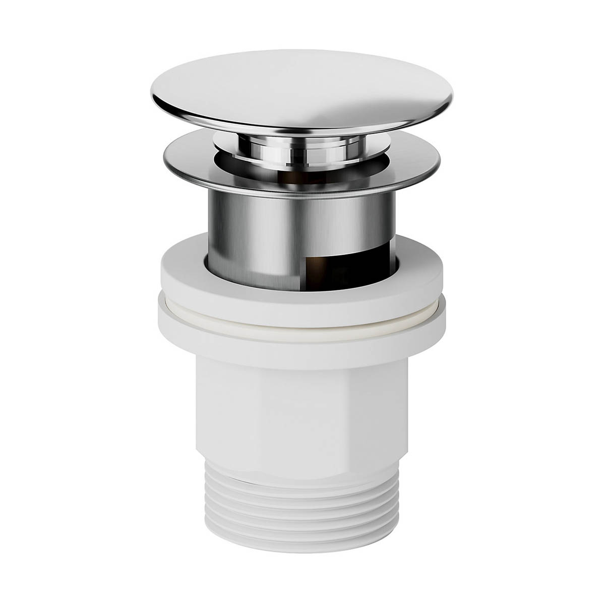 Basin Tap Mono Mixer Chrome Ceramic Cartridge Clicker Waste Bathroom Modern - Image 4