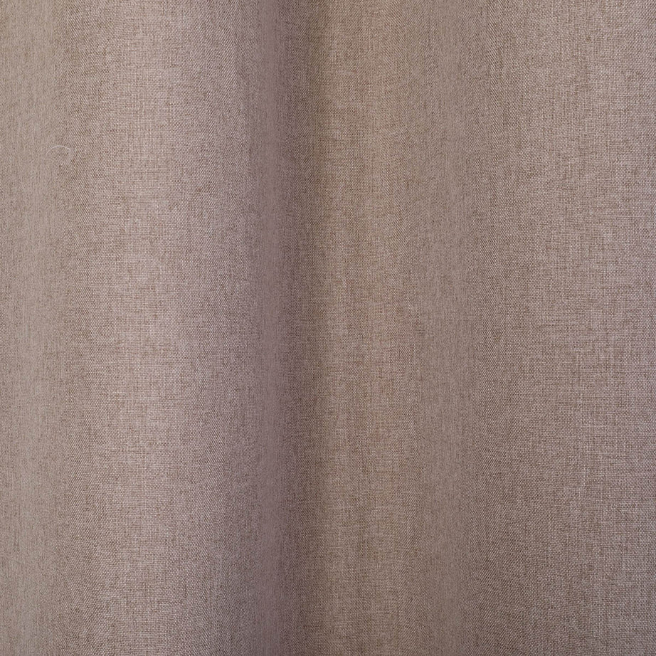 Curtains Lined Eyelet Ring Top Taupe Plain Ready Made Pair (W)167x(L)228cm - Image 4