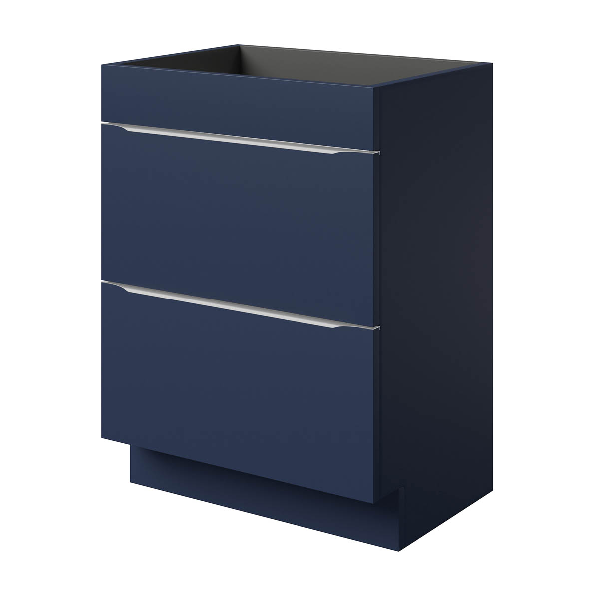 Bathroom Basin Cabinet Matt Blue Freestanding Storage Vanity Unit (H)82x(W)60cm - Image 1