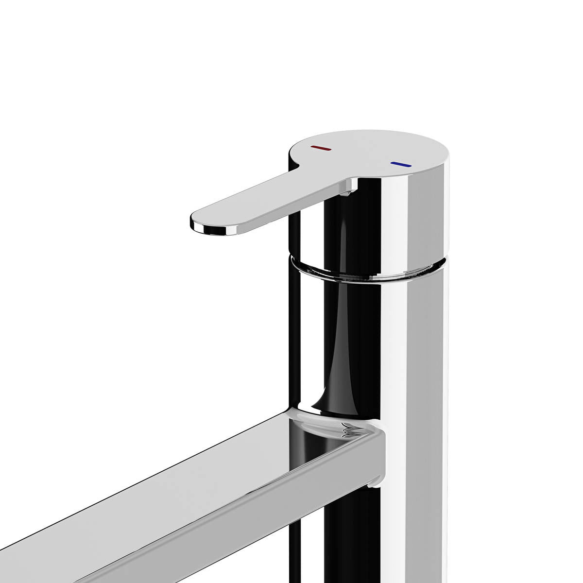 Kitchen Sink Tap Mixer Single Lever Gloss Chrome Swivel Spout Contemporary - Image 4