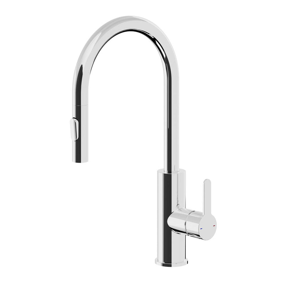 Kitchen Sink Tap Mixer Pull Out Chrome Single Lever Swivel Spout Contemporary - Image 1