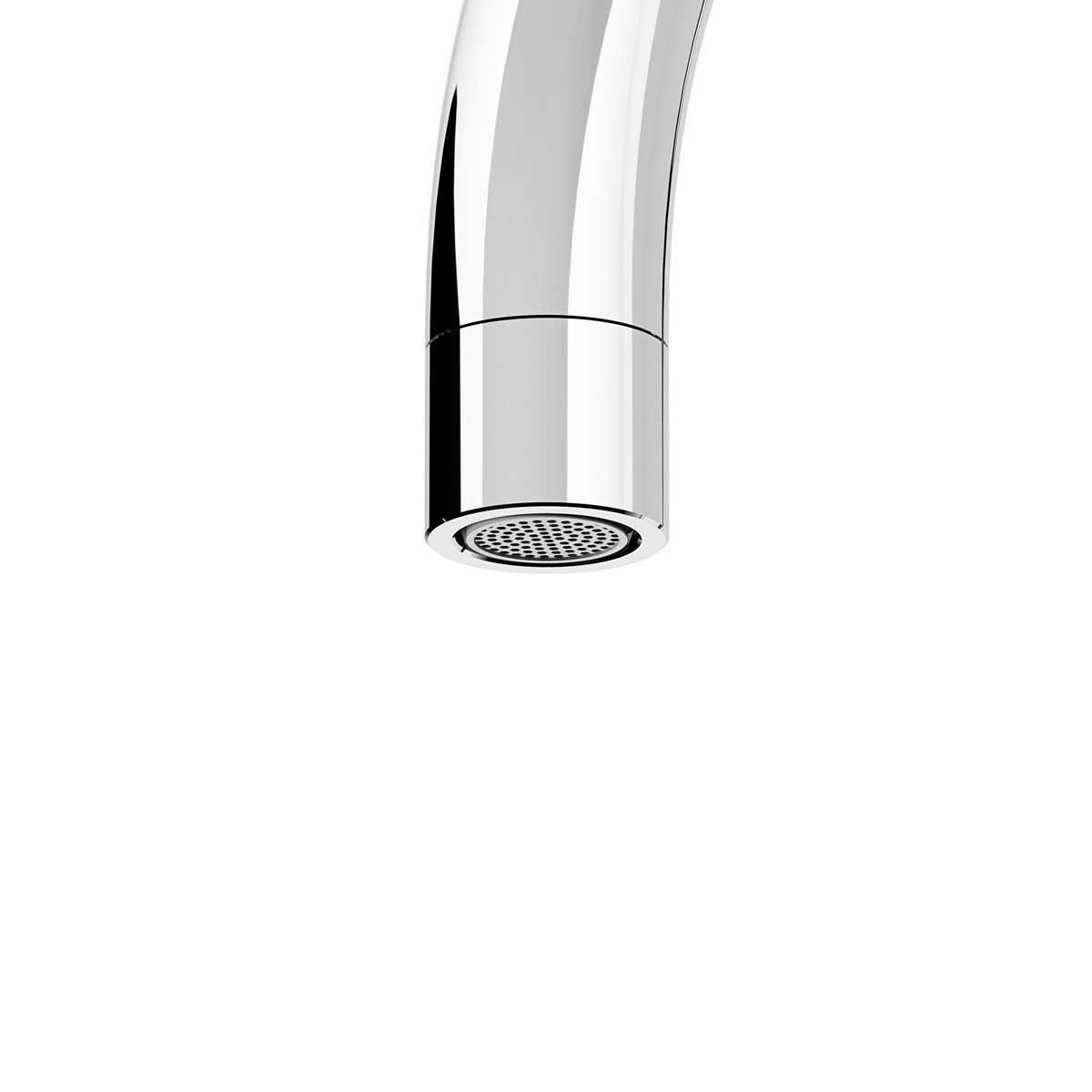 Kitchen Sink Tap Mixer Chrome Single Lever Swivel Spout Contemporary Faucet - Image 3