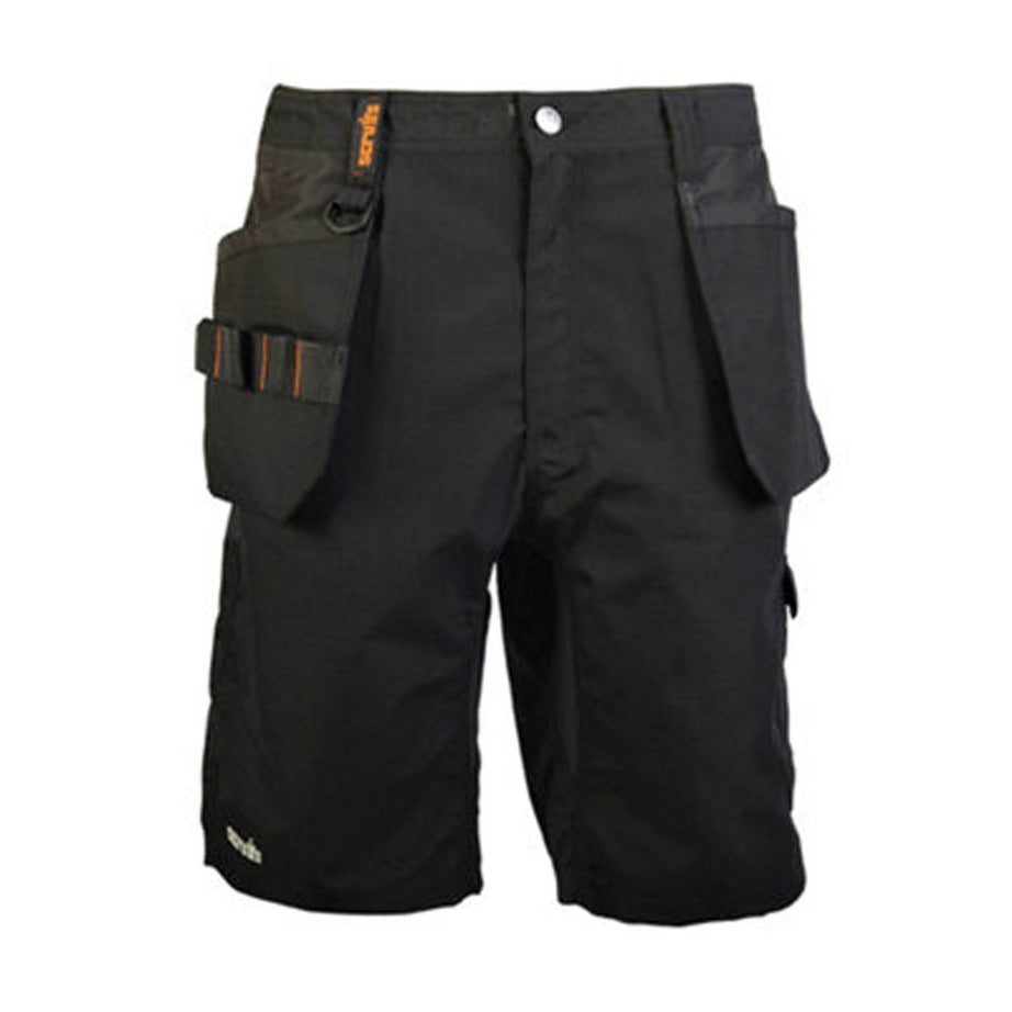 Scruffs Mens Work Shorts Flexible Holster Pockets Lightweight Black Slim  38" - Image 1