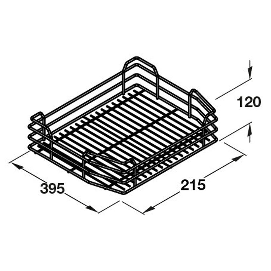 Pull Out Basket Stainless Steel Chrome effect For 300mm Larder (W)260mm (D)470mm - Image 3