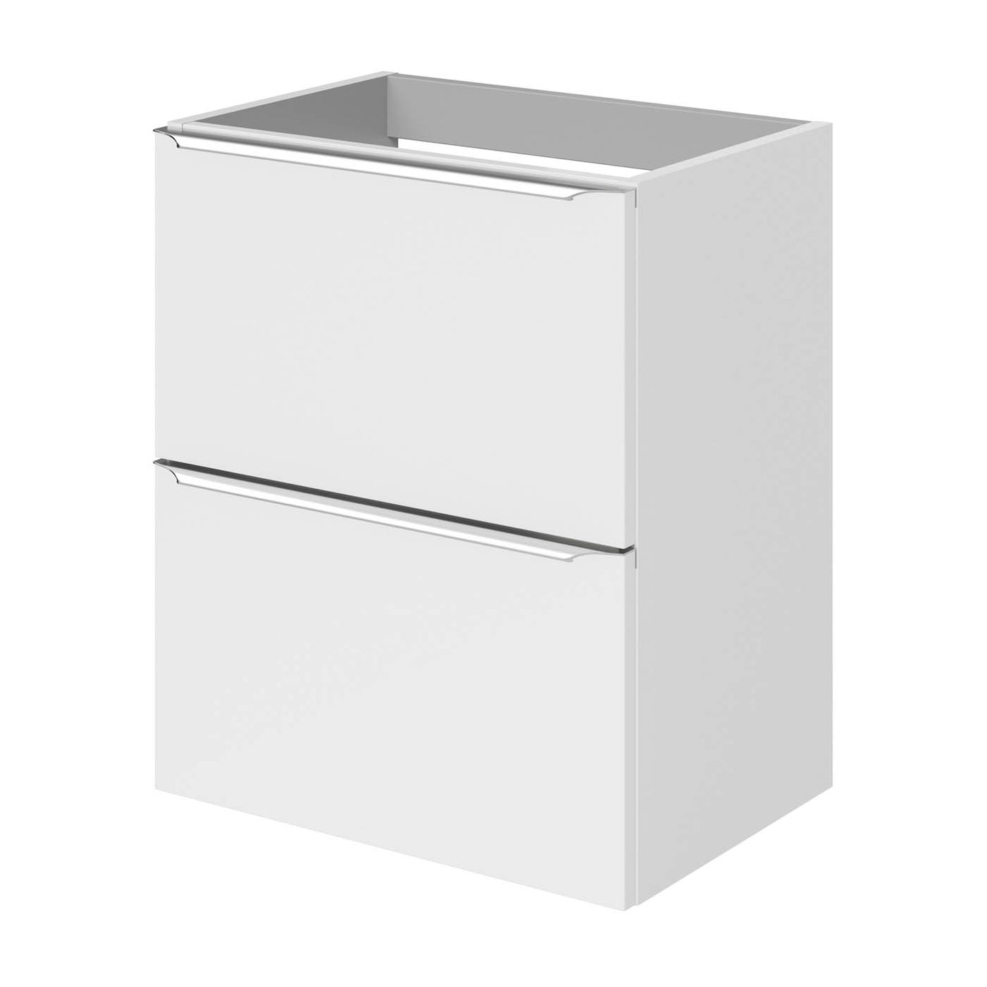 Bathroom Cabinet Soft Close Slimline Gloss White Wall Mounted Modern 600x500mm - Image 1