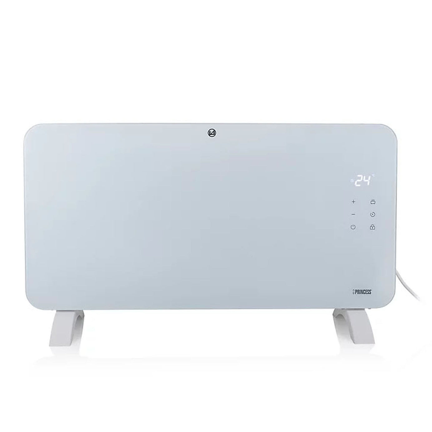 Electric Smart Panel Heater White Glass Thermostatic Portable Timer 1500W - Image 1