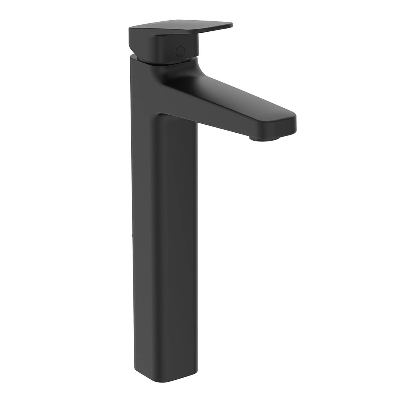 Bathroom Basin Tap Mono Mixer Tall Black Square Single Lever Modern Faucet - Image 1