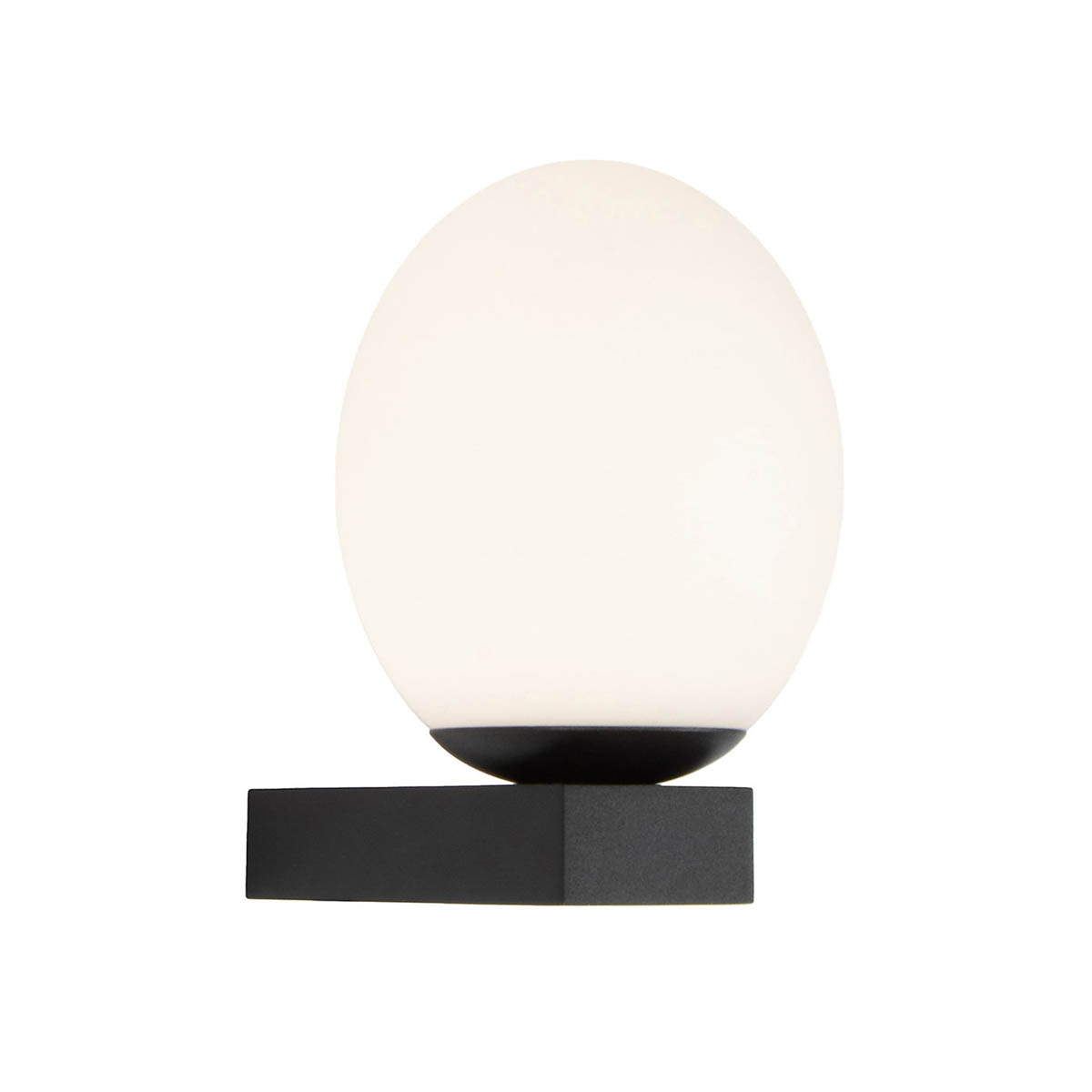 Bathroom LED Wall Light Matt Black Cool White Oval Shade Modern Integrated Bulb - Image 2