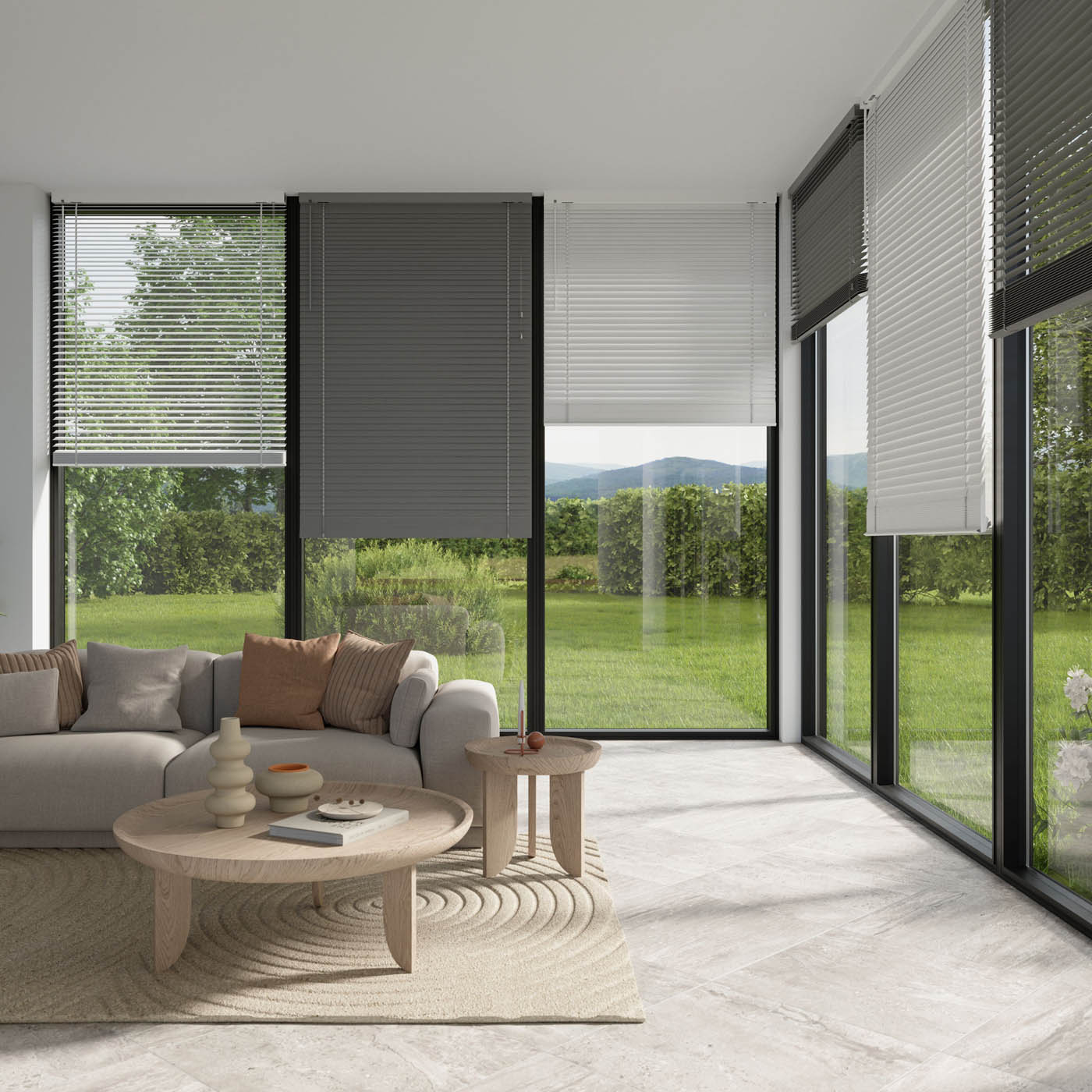 Venetian Window Blinds Grey PVC Home Living Room Bathroom Modern 160x180cm - Image 3