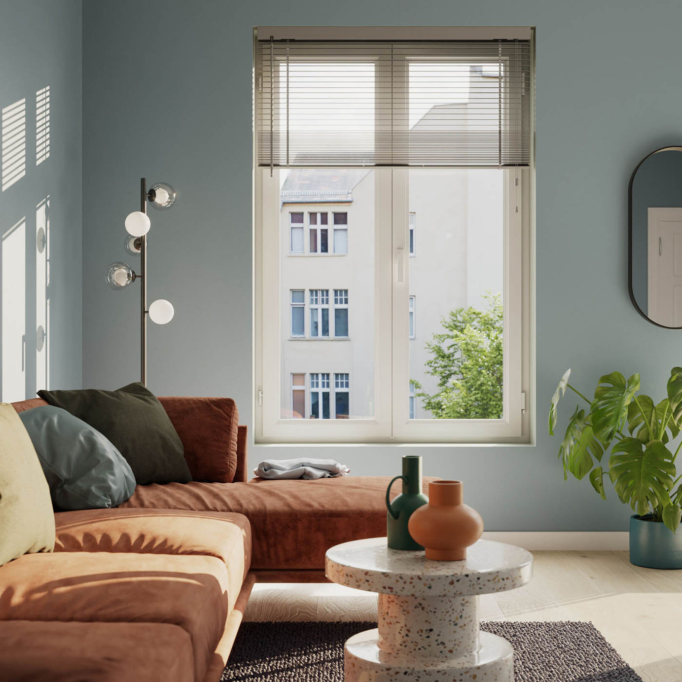 Venetian Window Blinds Grey PVC Home Living Room Bathroom Modern 160x180cm - Image 4