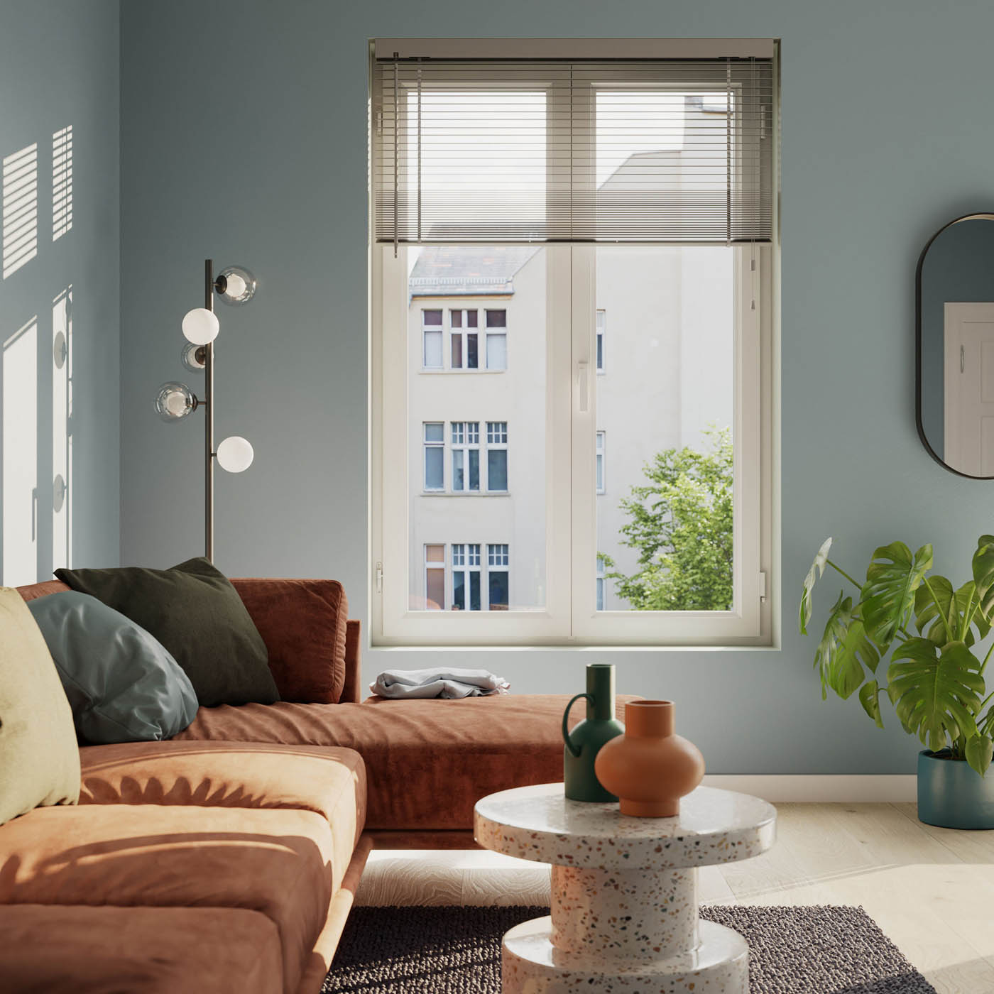 Venetian Window Blinds Grey PVC Home Living Room Bathroom Modern 160x180cm - Image 4