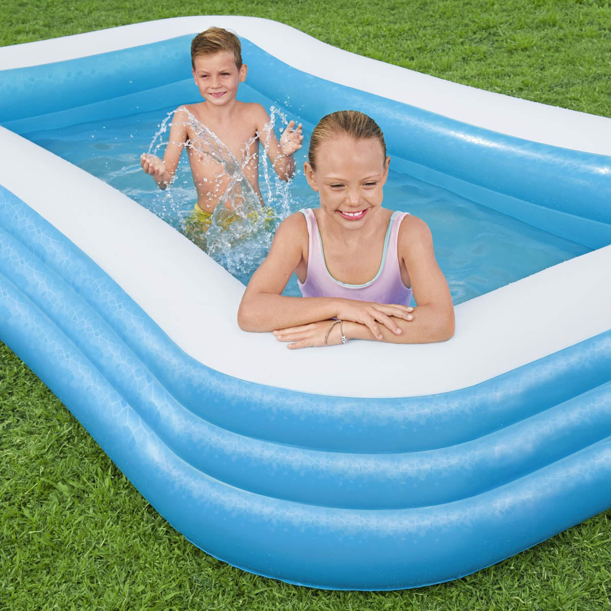 Bestway Inflatable Paddling Pool Blue 10ft Garden Summer Family Fun Swimming - Image 4