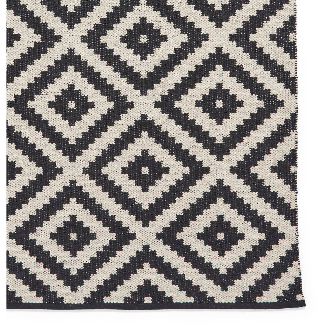 Medium Rug Black White Geometric Woven Effect contemporary (L)170cm x (W)120cm - Image 5
