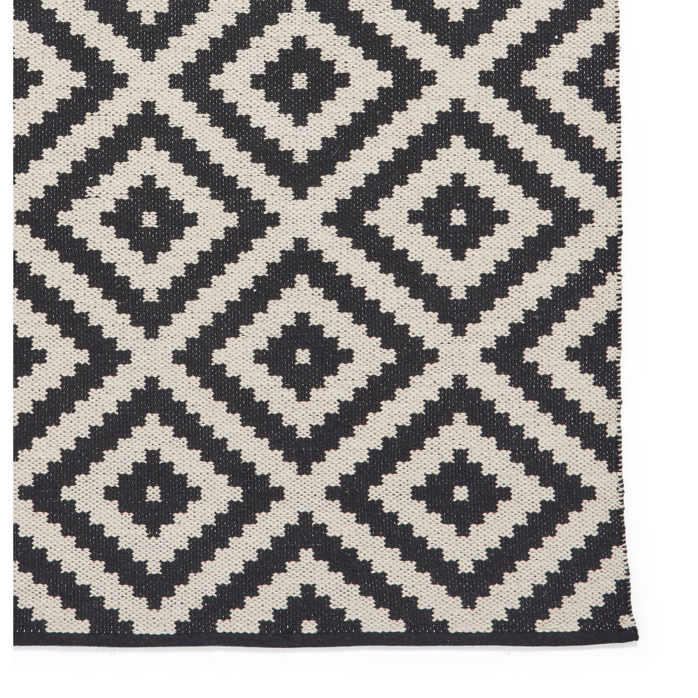 Medium Rug Black White Geometric Woven Effect contemporary (L)170cm x (W)120cm - Image 5