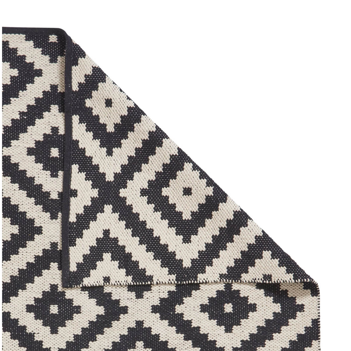 Medium Rug Black White Geometric Woven Effect contemporary (L)170cm x (W)120cm - Image 6